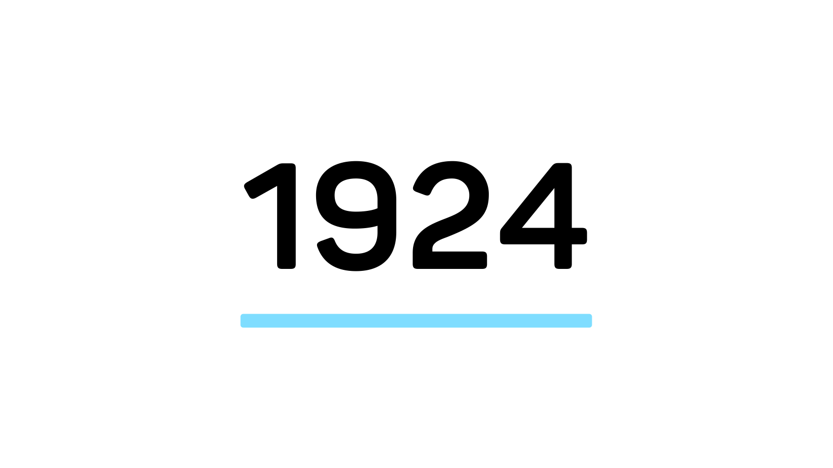 Illustration of the number 1924 in black on a white background.