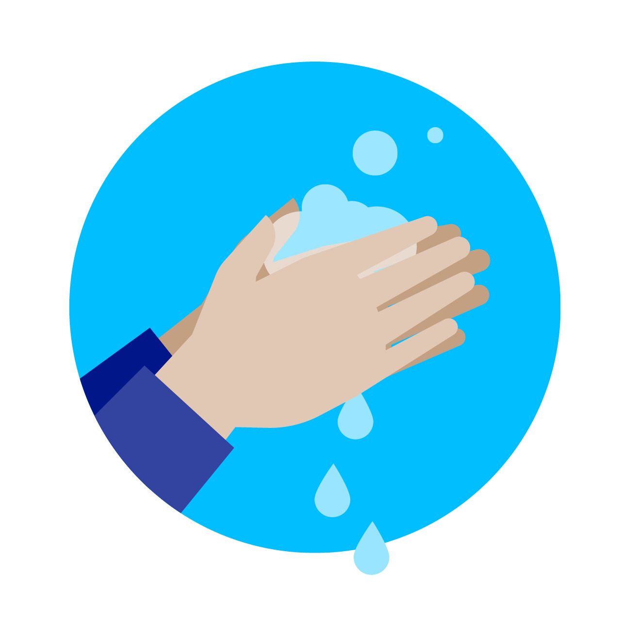  Illustration of hand washing