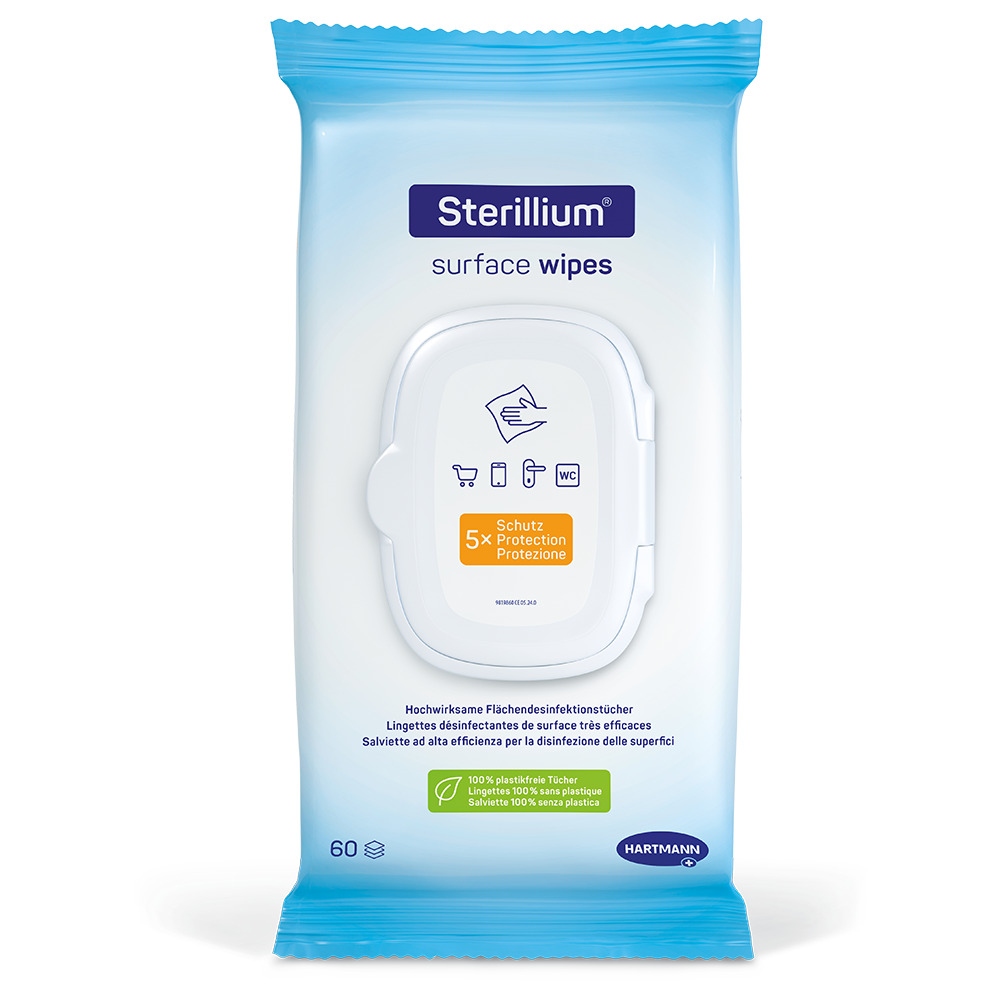 Packshot of the surface disinfection wipes Sterillium surface wipes