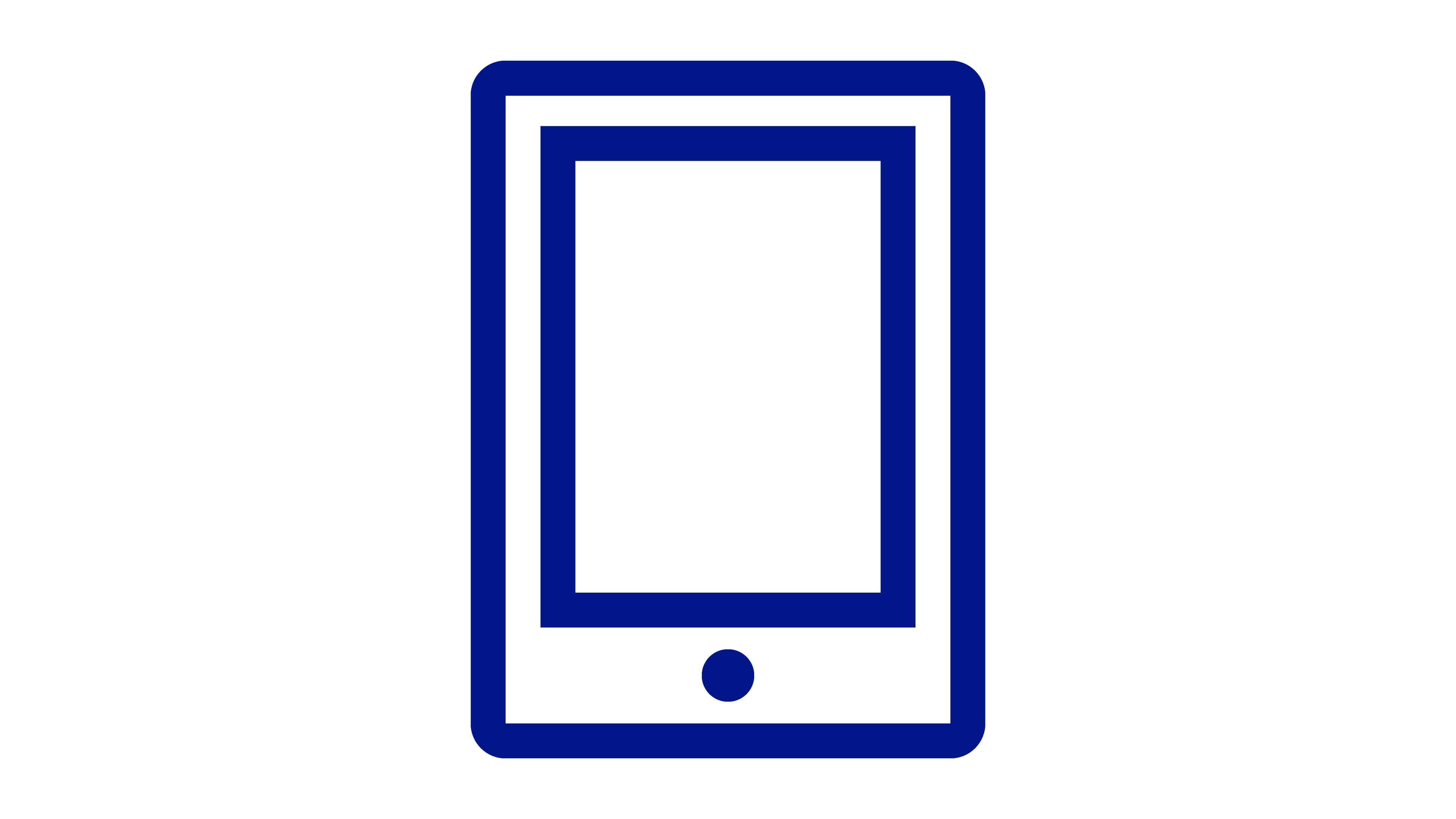 blaues Icon mit der Darstellung eines Tablets