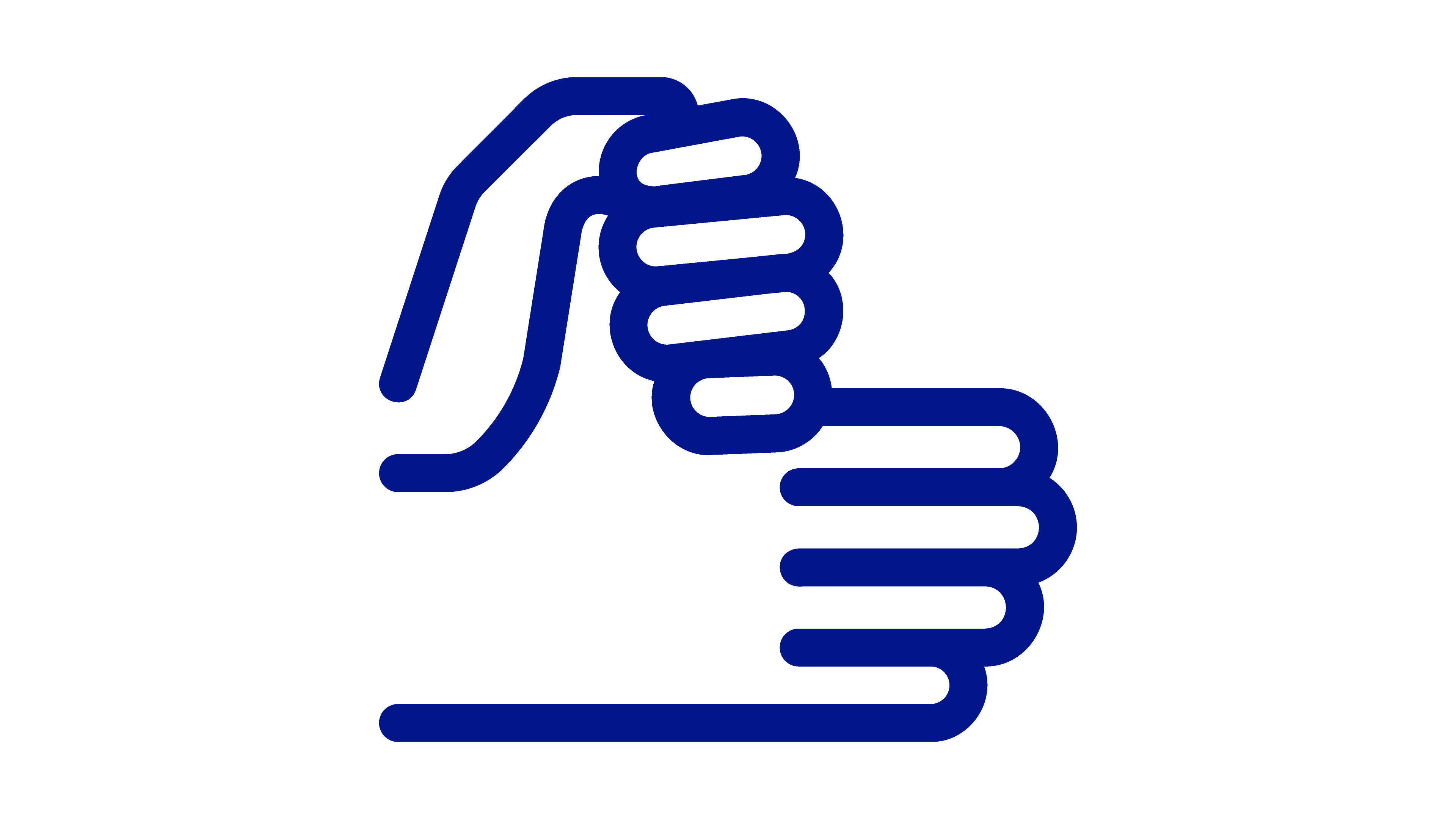 blaues Icon mit der Darstellung von Händedesinfektion