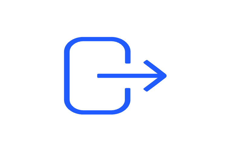 Icon of the arrow out