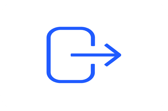 Icon of the arrow out