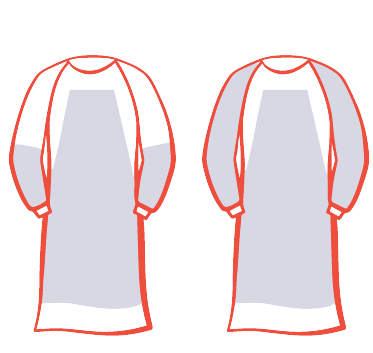 Illustration of two medical attires