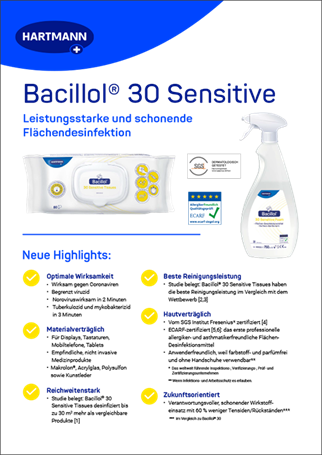 Bacillol 30 Sensitive Factsheet Preview