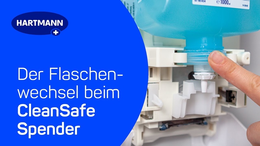 Thumbnail Flaschenwechsel CleanSafe Spender