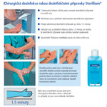 Klikněte a stáhněte si plakát popisující správné provádění chirurgické dezinfekce rukou s pomocí přípravku Sterillium od HARTMANN