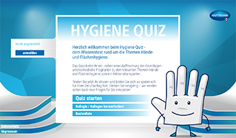 Hygiene Quiz Screenshot Startseite