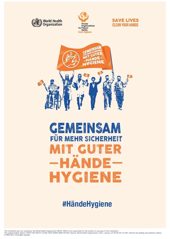 WHO Kampagnen-Poster Tag der Händehygiene 2022