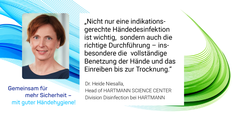 Dr. Heide Niesalla, HARTMANN zu Durchführung der Händedesinfektion