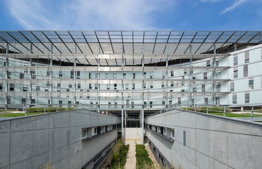 Moderná architektúra - to je fakultná nemocnica v Dijone, vo Francúzsku