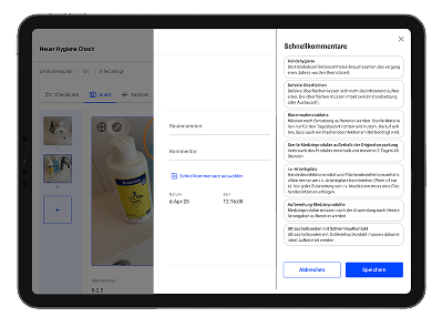 Ipad mit Kommentaren