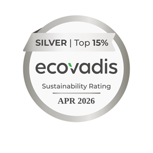 Abbildung der EcoVadis Silber Medaille 2026