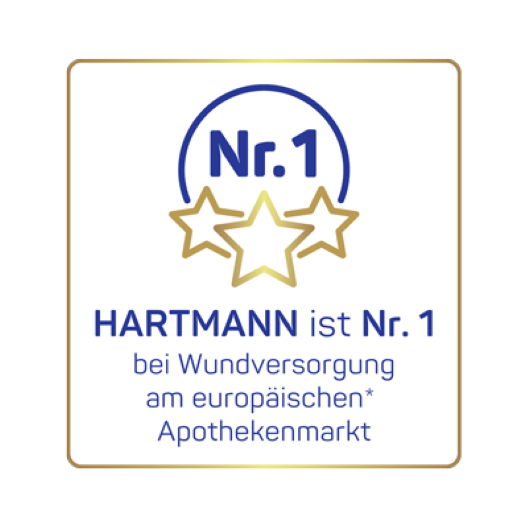 Nr-1-Siegel HARTMANN ist in Europa die Nummer 1 in der Wundversorgung im Apothekenmarkt