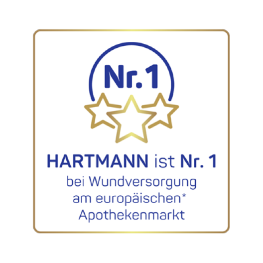 Siegel: Hartmann Nr. 1 bei Wundversorgung am europäischen Apothekenmarkt