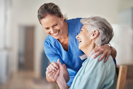 Nurse taking care of patient