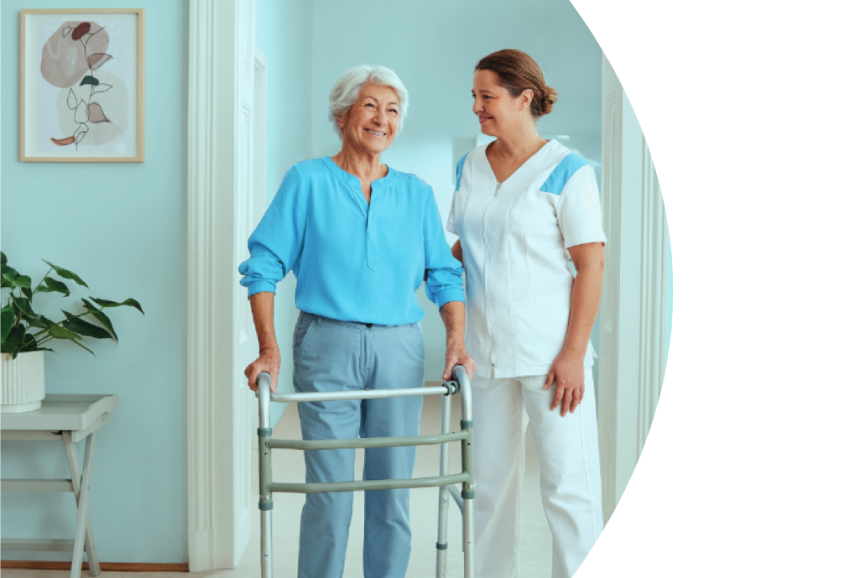 MoliCare - POLCA - patient loopt met looprek