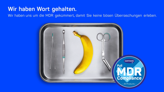 Video MDR Operationsbesteck auf Tablett mit Banane