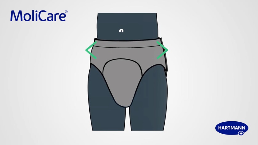 Illustration of the MoliCare® Premium men pants. 