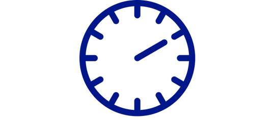 Icon Uhr blau