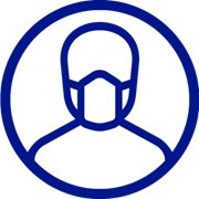 Icon Gesicht mit Schutzmaske