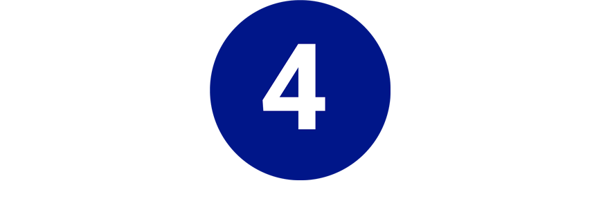 Icon blau rund mit Zahl 4