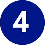blaues Icon mit weißer 4