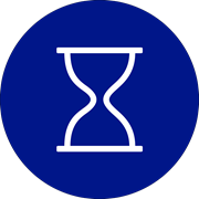 blauer Icon Zeit- und Kostenersparnis