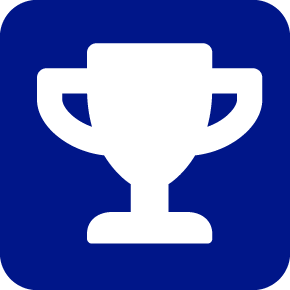 blauer Icon mit Pokal