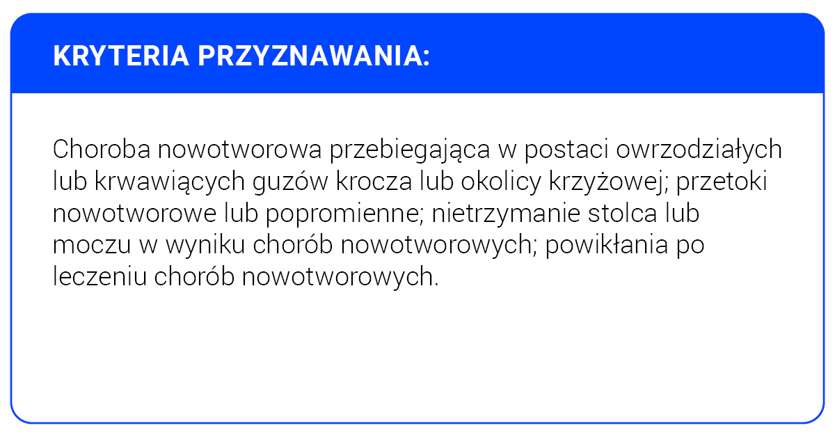 Kryteria przyznawania - choroba nowotworowa - HARTMANN Polska