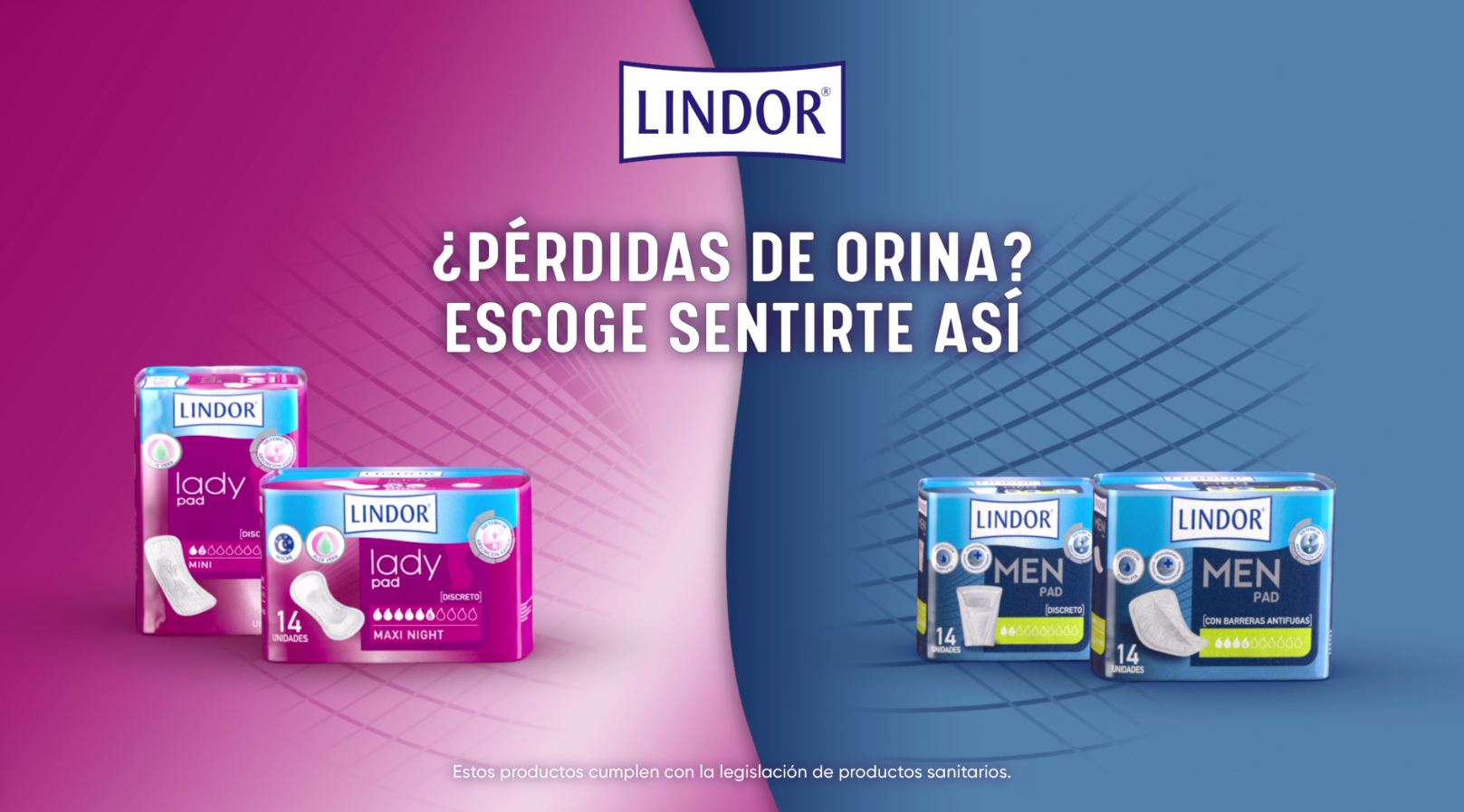 Lindor Lady - vídeo de la gama de absorbentes y protectores para pérdidas leves de orina