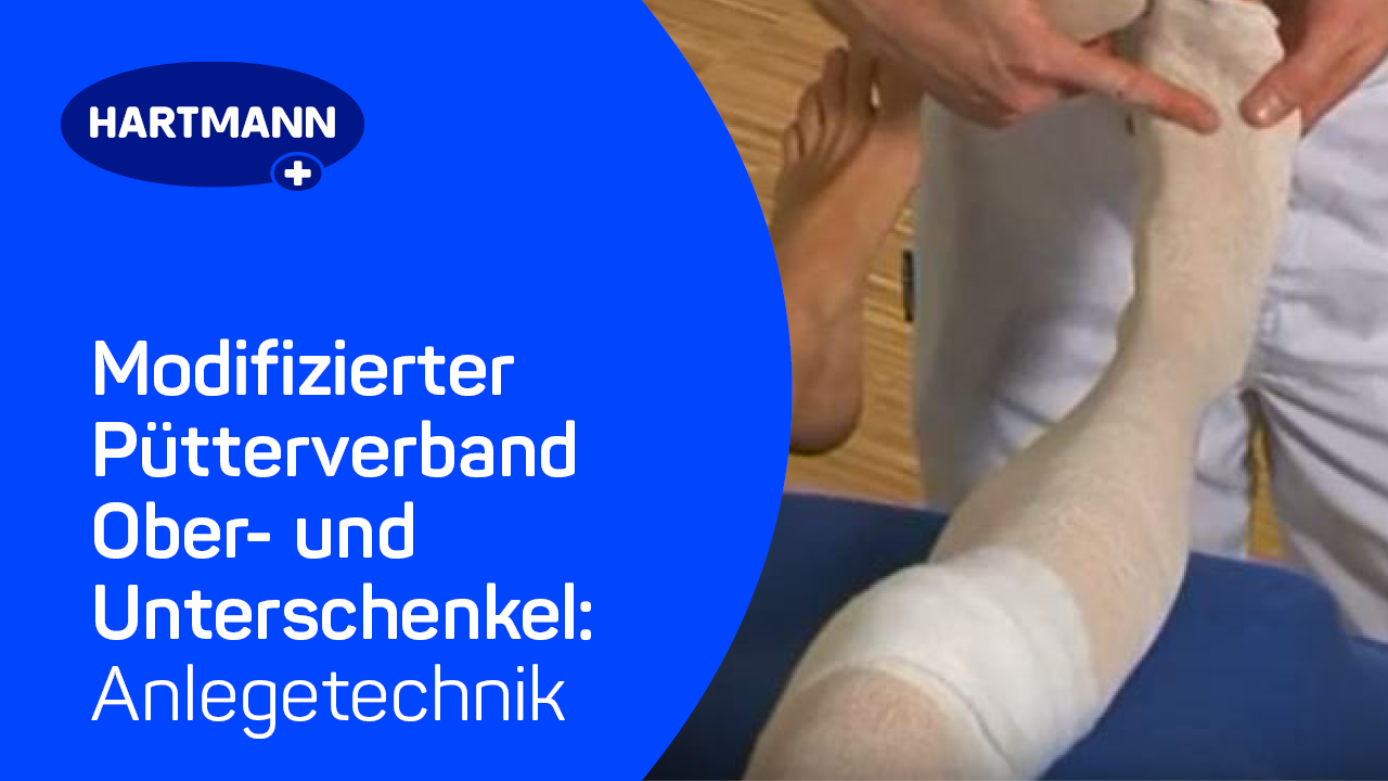 Video "Modifizierter Pütterverband Ober- und Unterschenkel: Anlegetechnik"