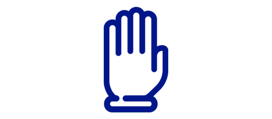 Hand blauer Icon