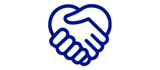 shake hands blauer Icon