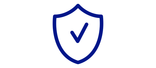 Schutzschild blauer Icon