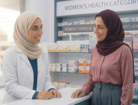 Pharmacist and patient