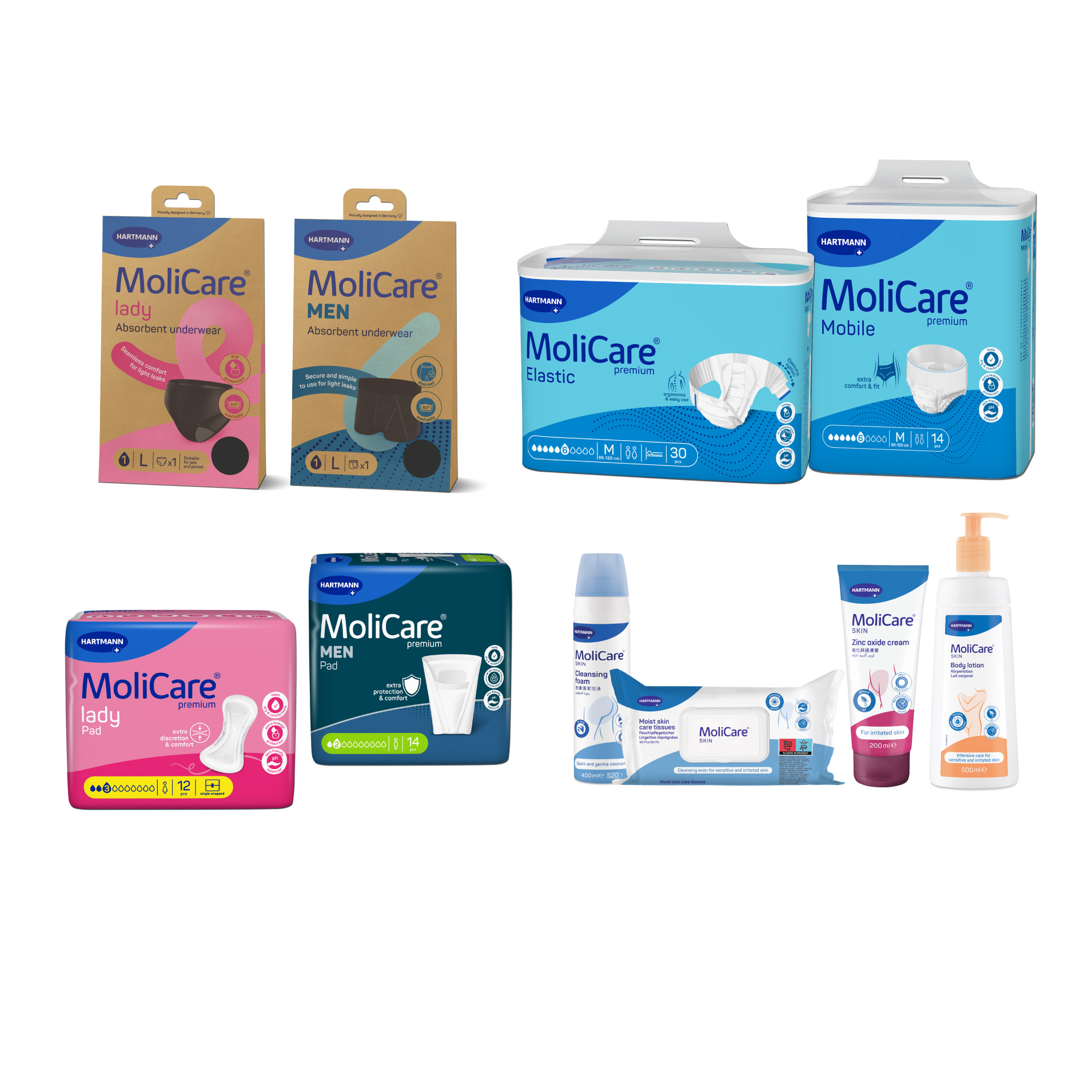 Absorbent Underwear, adult diapers, lady & MEN pad and skin care