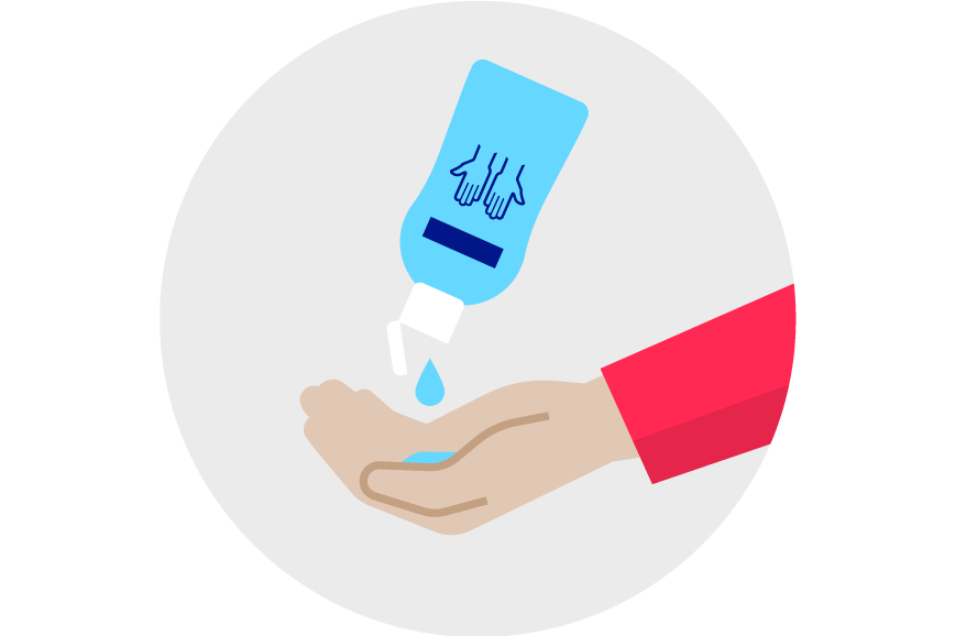 Illustration Hand Disinfection
