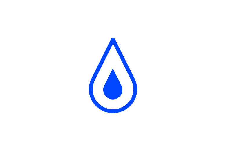 Icon of a water drop